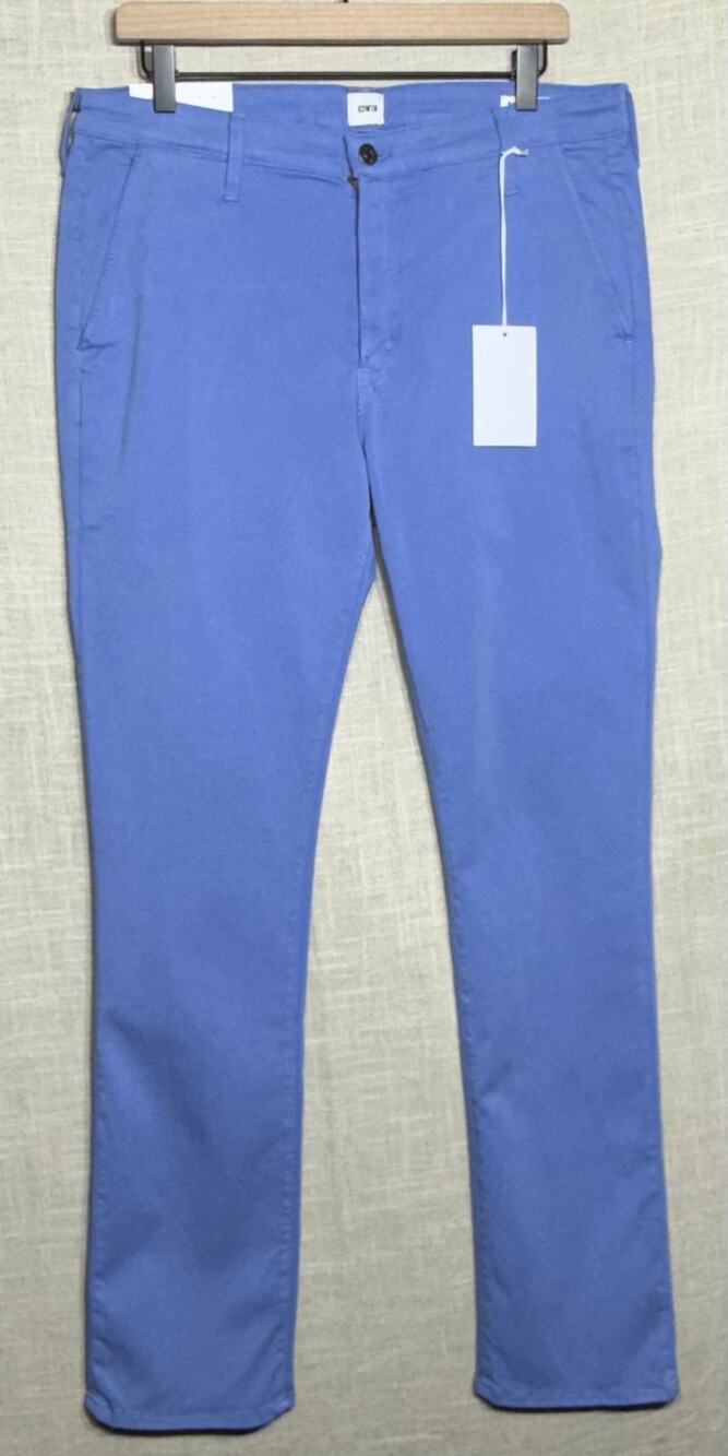 EDWIN Endurance Mason Slim Chino Pants Bering Sea Blue Men's Size 33 NWT